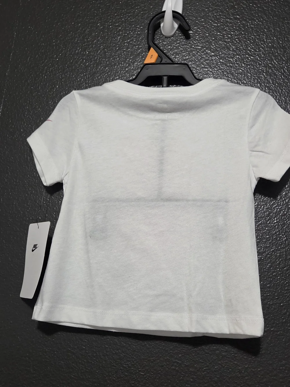 Nike Toddler Girl White Tee with Pink Sneaker Graphic